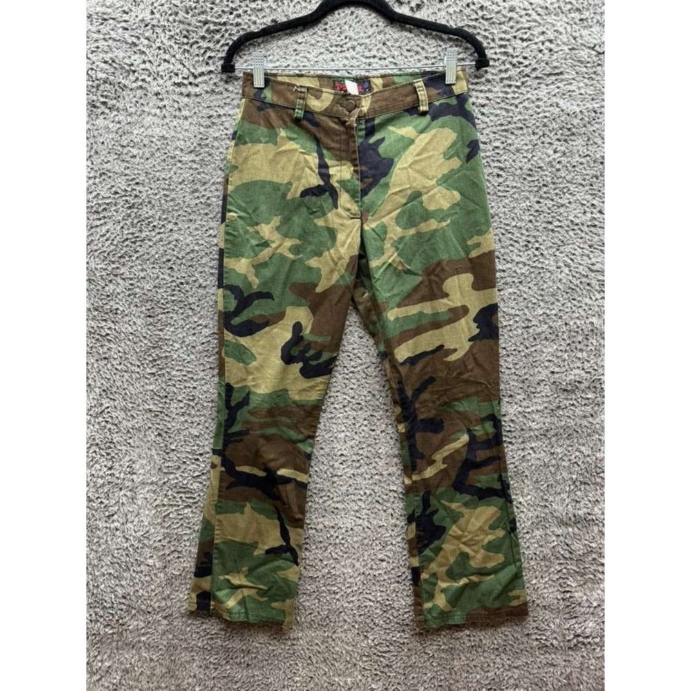 Vintage T-Spirit Straight Leg Woodland Camo Utility Pants Womens Size 27 x 29‎